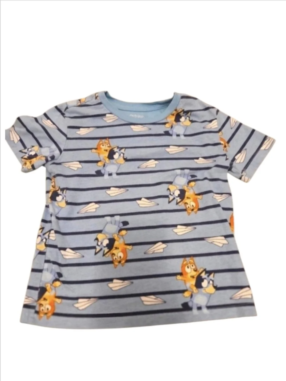 Jumping Beans Bluey & Bingo Striped Tshirt-Size 4T EUC